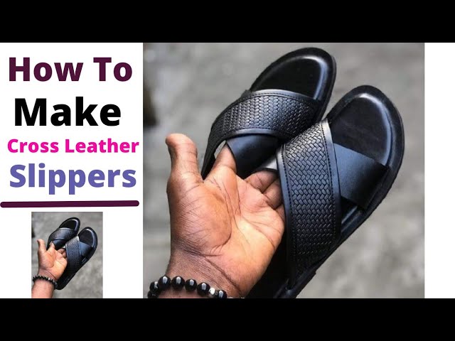 DIY Leather Slippers - Tutorial and Pattern Download 