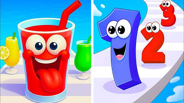 Number Master Run and merge VS Juice Run vs Juice Run vs Number Master All Levels Gameplay video