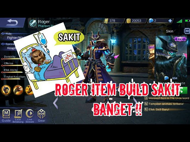 Build Item Roger Tersakit Tanpa Obat Mudah Savage | Mobile Legends-RavenBrixe Channel class=