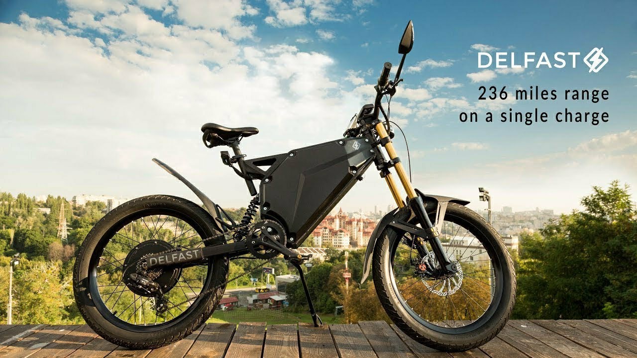 Delfast, the only e-bike with 236 miles / 380 km range on a single charge, no pedalling