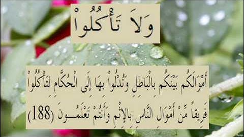 القران الكريم سورة البقرة الاية 188
