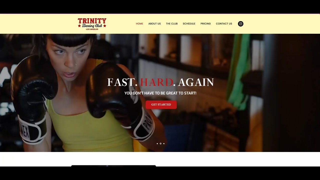 Unleash Your Inner Champion: Trinity Boxing Club's Dynamic Wix Web Design by 10com!