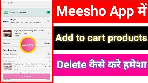 Meesho App Me Add To Cart Products Delete Kaise Kare || Meesho  App Me Add To Cart Products Remove