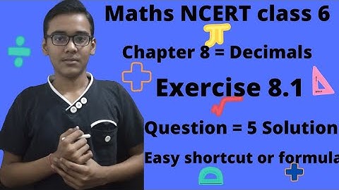 Math NCERT Class 6 chapter -8 (Decimal)  exercise - 8.1 Question 5 Solution in Hindi with shortcut