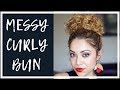 How To: Messy Curly Bun (Super Cute!)