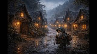 Faëden Rainy Village Ambience | Chill Relaxing Music for RPG, DnD, Study (1 Hour)