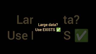 EXISTS vs IN in SQL 🔥 | Interview Tip #etl #sql #dataengineer #etldeveloper #sql#dataengineer#etl