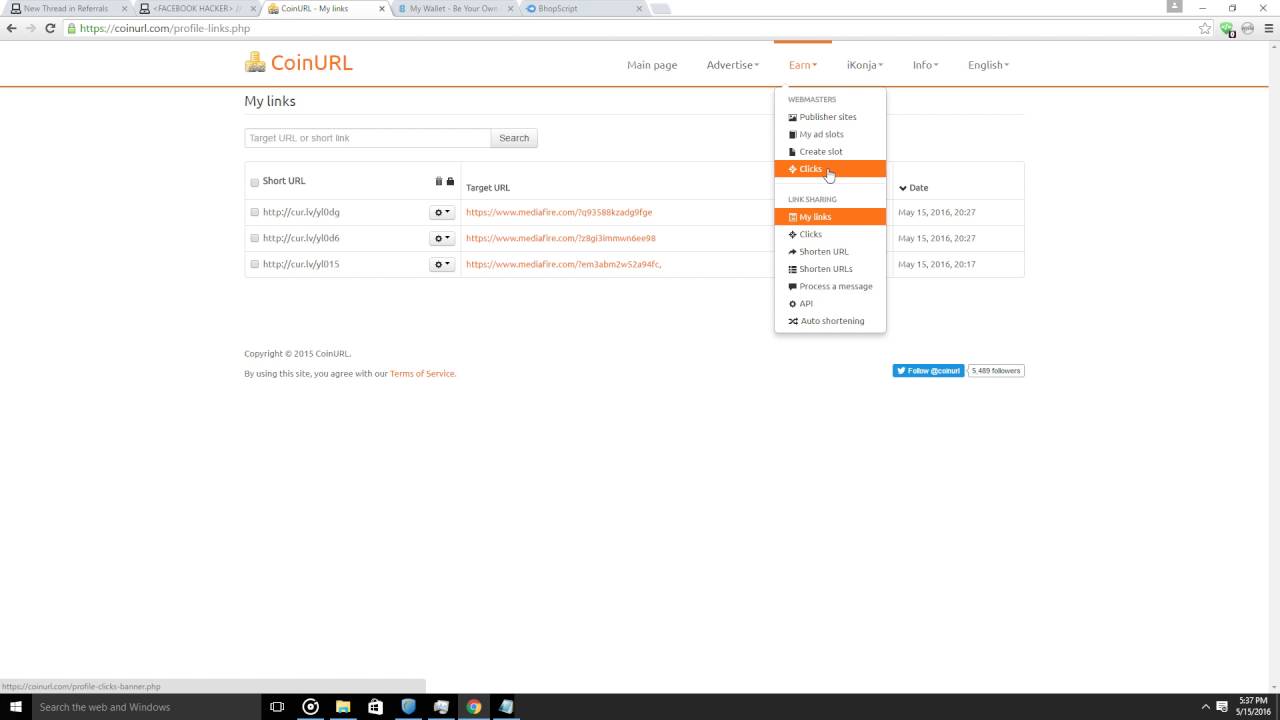 Easy AdFly alternative for FREE bitcoin! (Referral system, Payout, easy money)