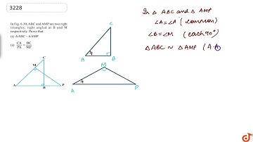 In figure ABC and AMP are two right triangles, right angles at B and M respectively. Prove that ...