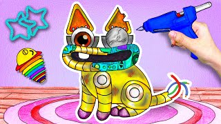 DIY Paper: How To Repair Wubbox Cat Broken with DIY Mini Rainbow Toys? | Diam English