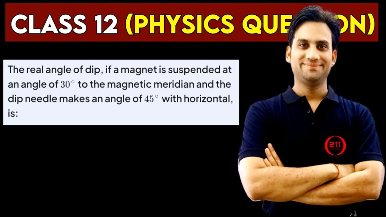 The real angle of dip, if a magnet is suspended at an angle of 30° to the magnetic meridian and the