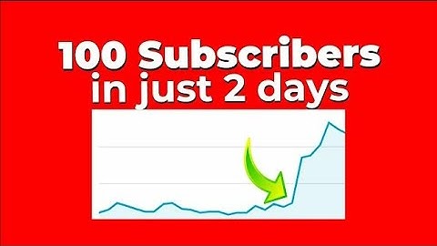 How to get First 100 Subscribers- in just 2 Days (GUARANTEED)