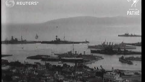 British fleet lies at anchor at Gibraltar (1939)