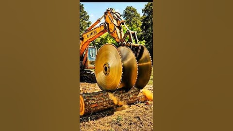 World’s Most Powerful Excavator Saw Cutting Giant Trees🌴⚙️