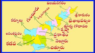Andhra pradesh map with Districts