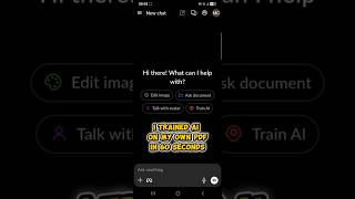 I trained AI on my own PDF in 60 seconds #shorts