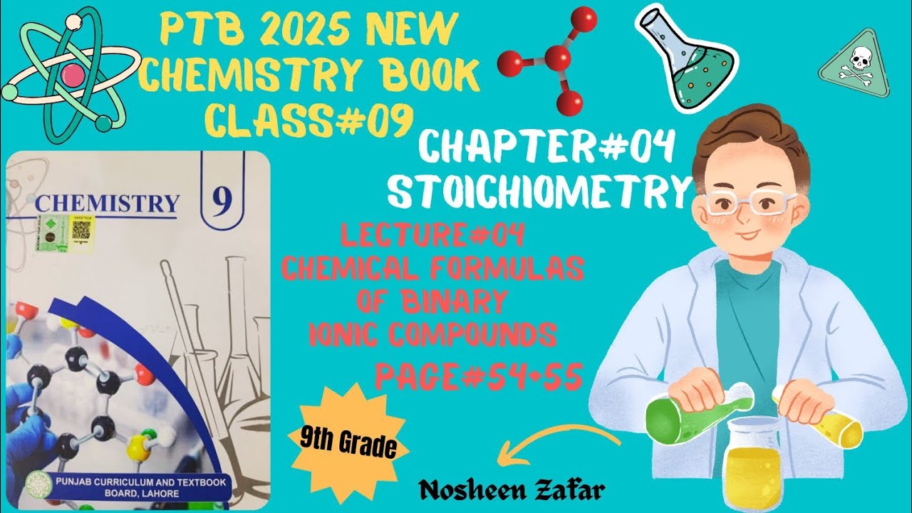 9th Class Chemistry New Book 2025,|Chapter#4|Page#54,55, Chemical Formulas of Binary Ionic Compounds