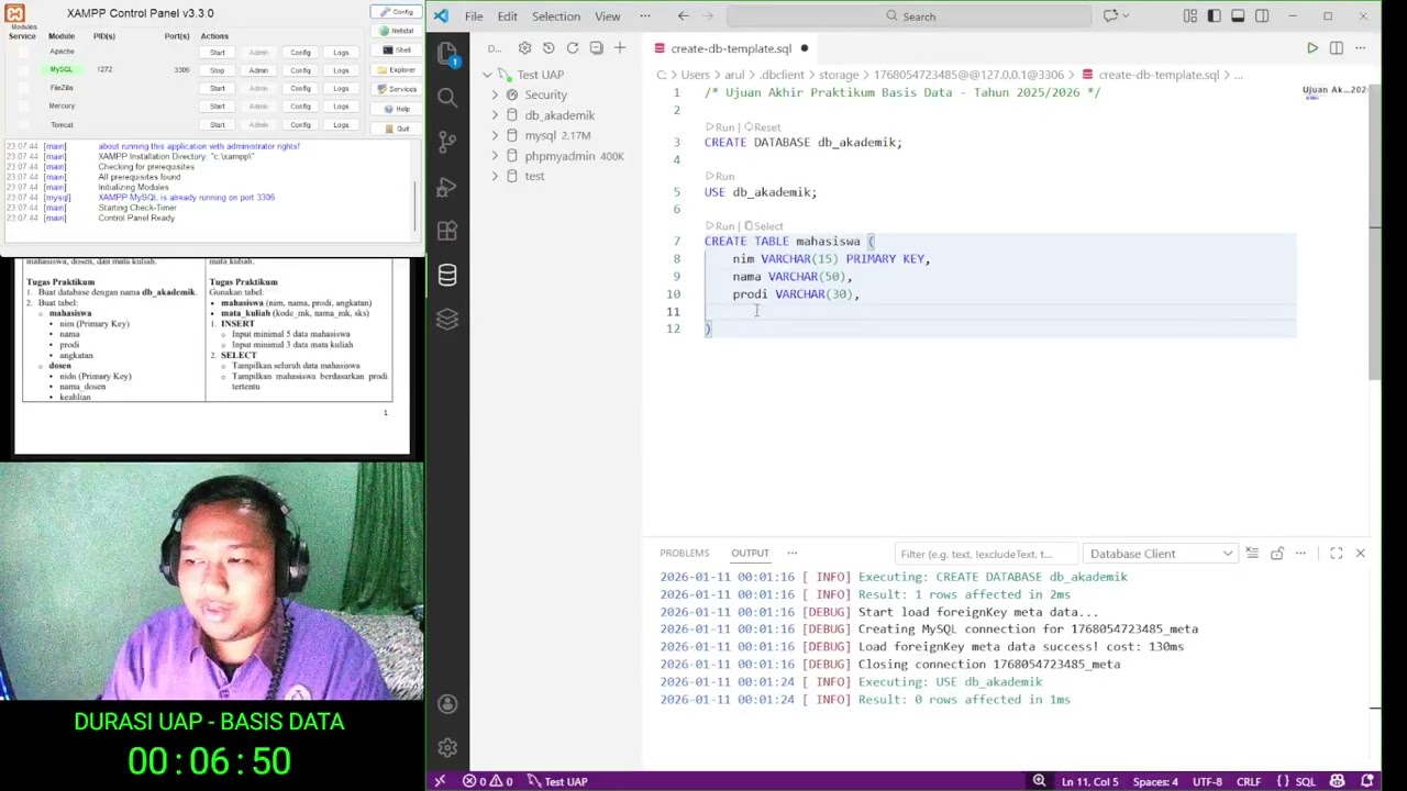 UAP BASIS DATA -  2441024 -  Fahrul Musyafa -  DDL Pilihan A