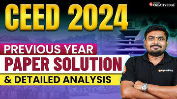 CEED 2024 Paper Solution & Detailed Paper Analysis | CEED Previous Year Questions Solution