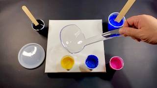Beautiful Ribbon Swirls | Acrylic Pouring with a Soup Ladle | Unique Fluid Art