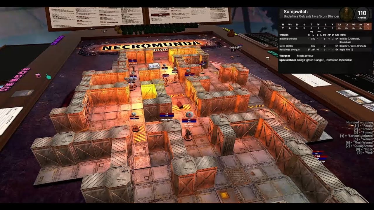 Necromunda | Vaults of Hive Perdition | Week 1 Delaque v Outcast | Tabletop Simulator (TTS)