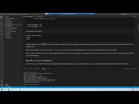 Exceptions 3 - Error Handling with try-except