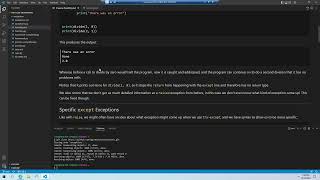 Exceptions 3 - Error Handling with try-except