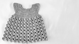 crochet baby dress Luna 2022  | app. 9 - 12 months - how to crochet a baby dress | beginner  (ASMR) screenshot 1