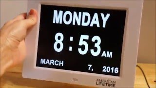 Day Clock - The Original Impaired Vision Clock with Alarm Function