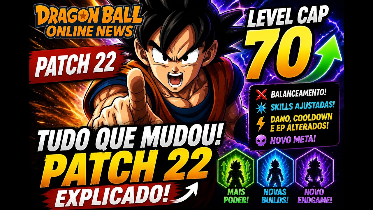💥 NOVO LEVEL 70 + BALANCEAMENTO! DBO Omega Atualização Completa #dboomega #dragonballonline