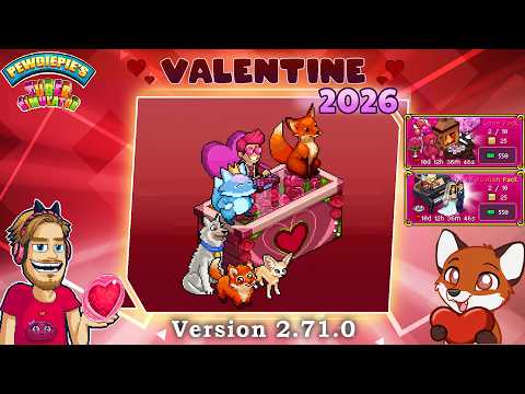 Pewdiepie's Tuber Simulator - Valentine's Event for February 2026 - [Version 2.71.0]