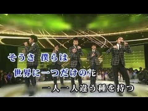 【カラオケ練習用】世界に一つだけの花/SMAP【歌詞付き・フル・offvocal・ジャニーズ・歌いやすい高音質動画・歌ってみたにもおすすめ！】