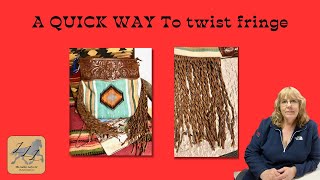 TWISTING FRINGE -HOW TO TWIST YOUR FRINGE for Chaps and more! Flat Fringe & Twisted Fringe Explained