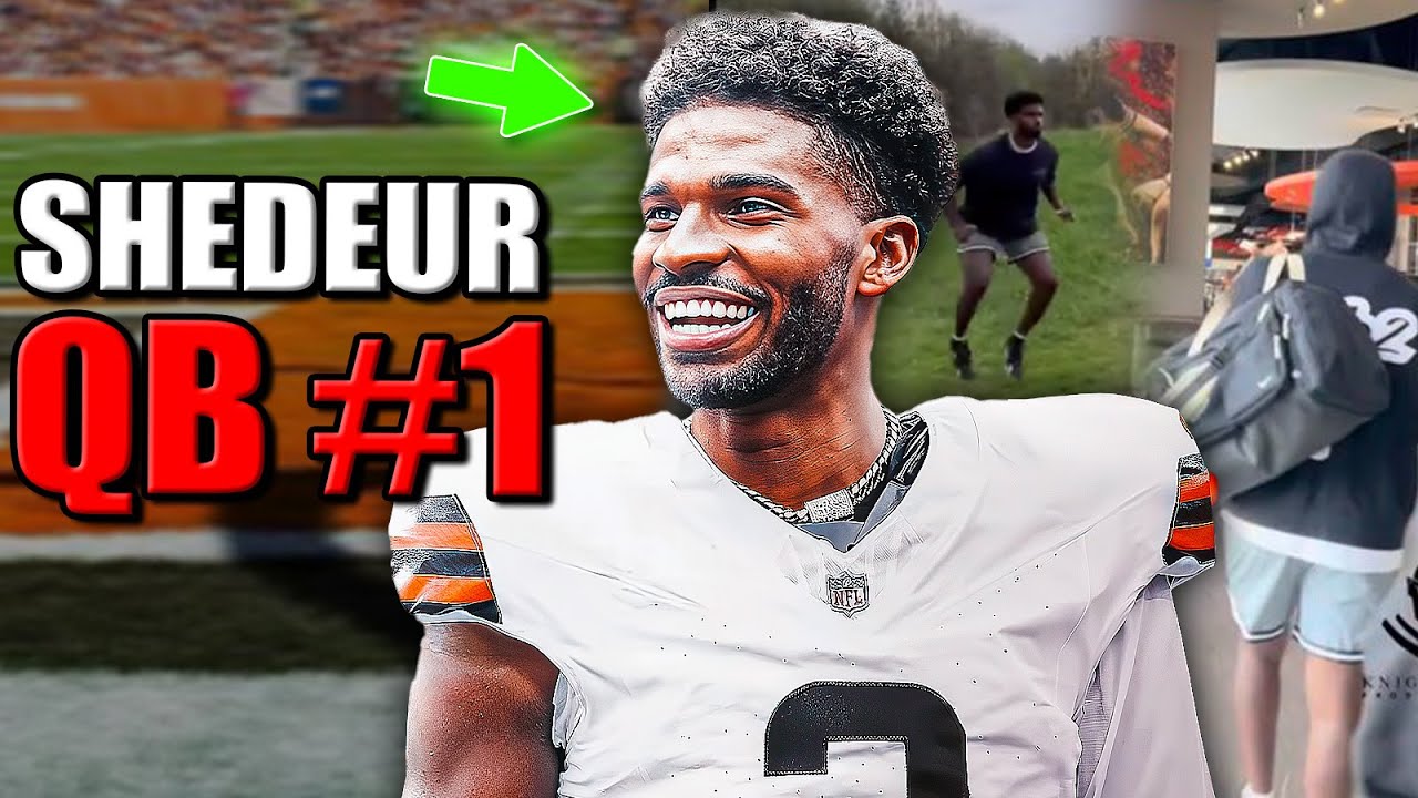 SHEDEUR SANDERS IN CLEVELAND WORKING RIGHT AFTER NFL DRAFT ( JEFF ULBRICH FINE)