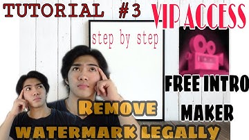 How to remove watermark from intro maker | FREE VIP. Step by step tutorial