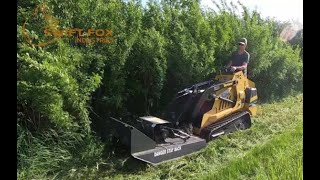 Mini Skid Steer Brush Cutter, Demo By Swift Fox Industries