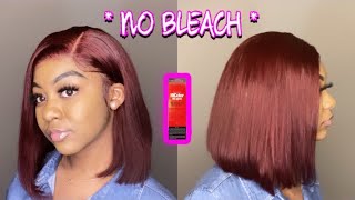 Tutorial | Black to Cranberry Red (NO BLEACH) ft. Ali Grace Hair