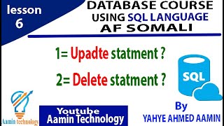 Lesson 6 DATABASESQL,  Update statment, and Delete statment screenshot 5
