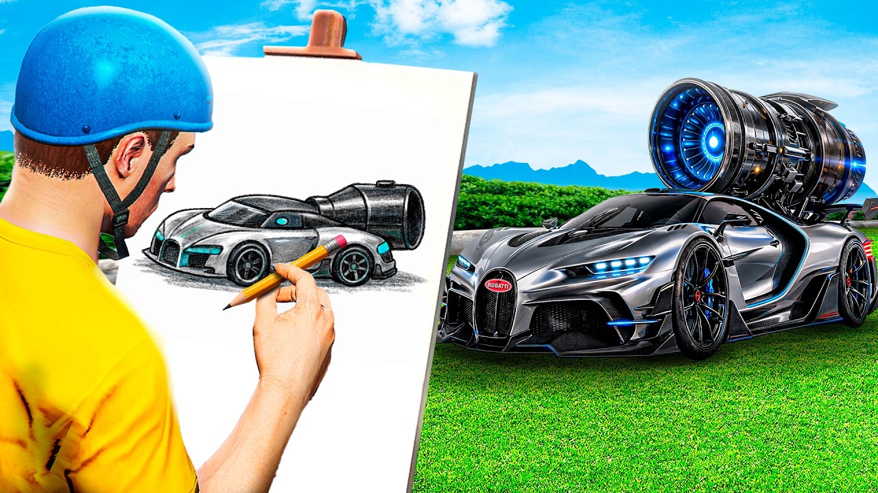 Whatever ROCKET BUGATTI Jeffy Draws Comes To Life!