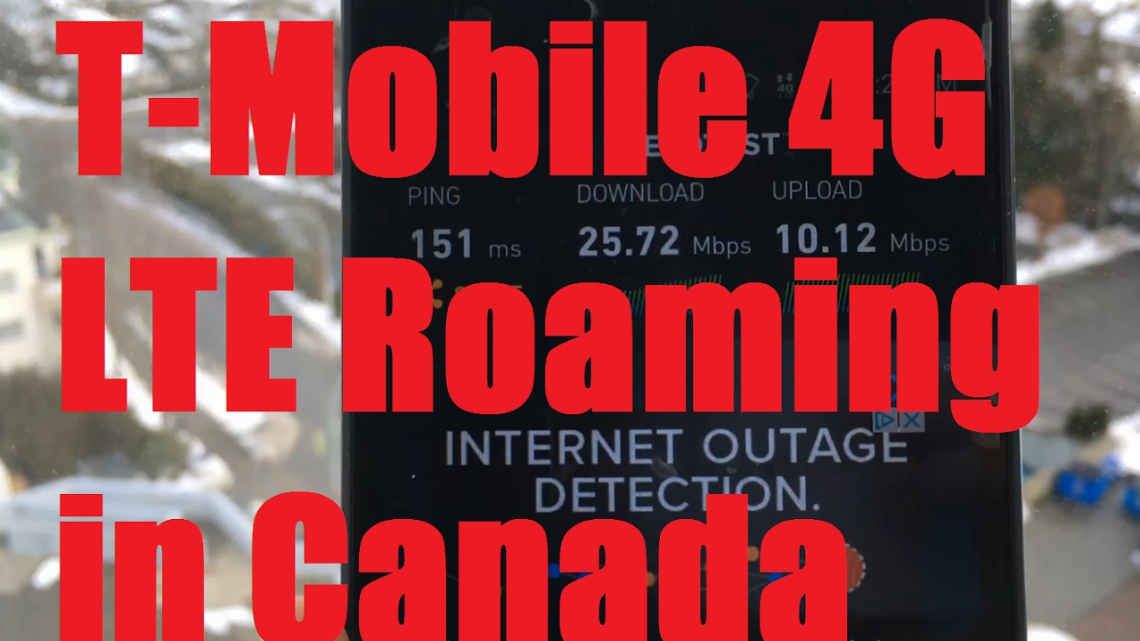 TMobile "Mobile without Borders" Canada Speed Test 25Mbps! (Bell 4G
