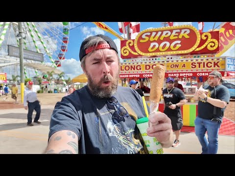 Eating Too Much Fair Food At Opening Day Of Florida Strawberry Festival 2025- Carnival Ride Overload
