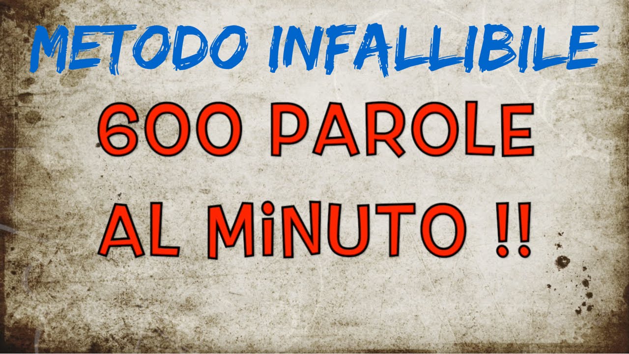 Metodo Incredibile per RADDOPPIARE la Velocità di Lettura (600 WPM) - Test in ITALIANO 