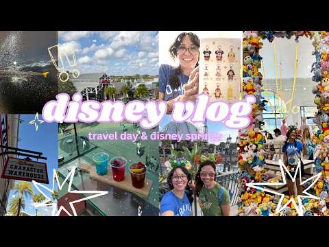 DISNEY SPRINGS DAY ✨ night flight to Orlando, Disney Springs shopping, snacks, blind boxes, & more!