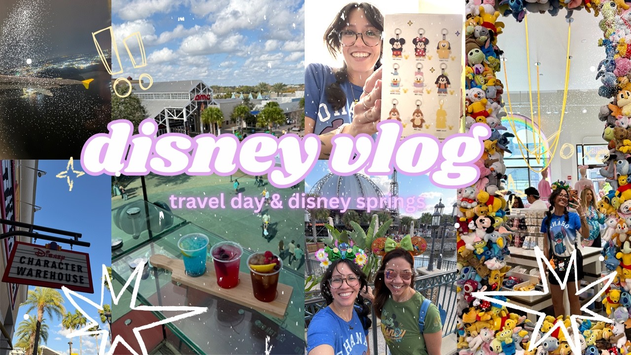 DISNEY SPRINGS DAY ✨ night flight to Orlando, Disney Springs shopping, snacks, blind boxes, & more!