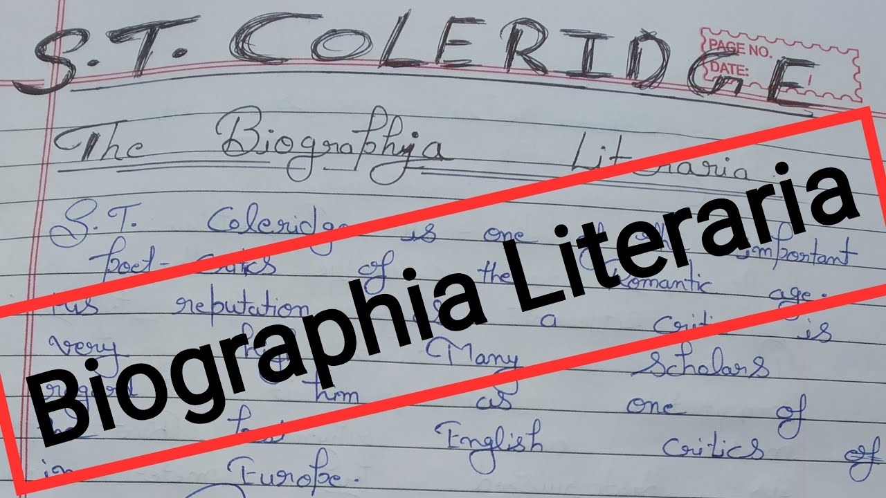 S. T. Coleridge The Biographia Literaria // Literary Criticism