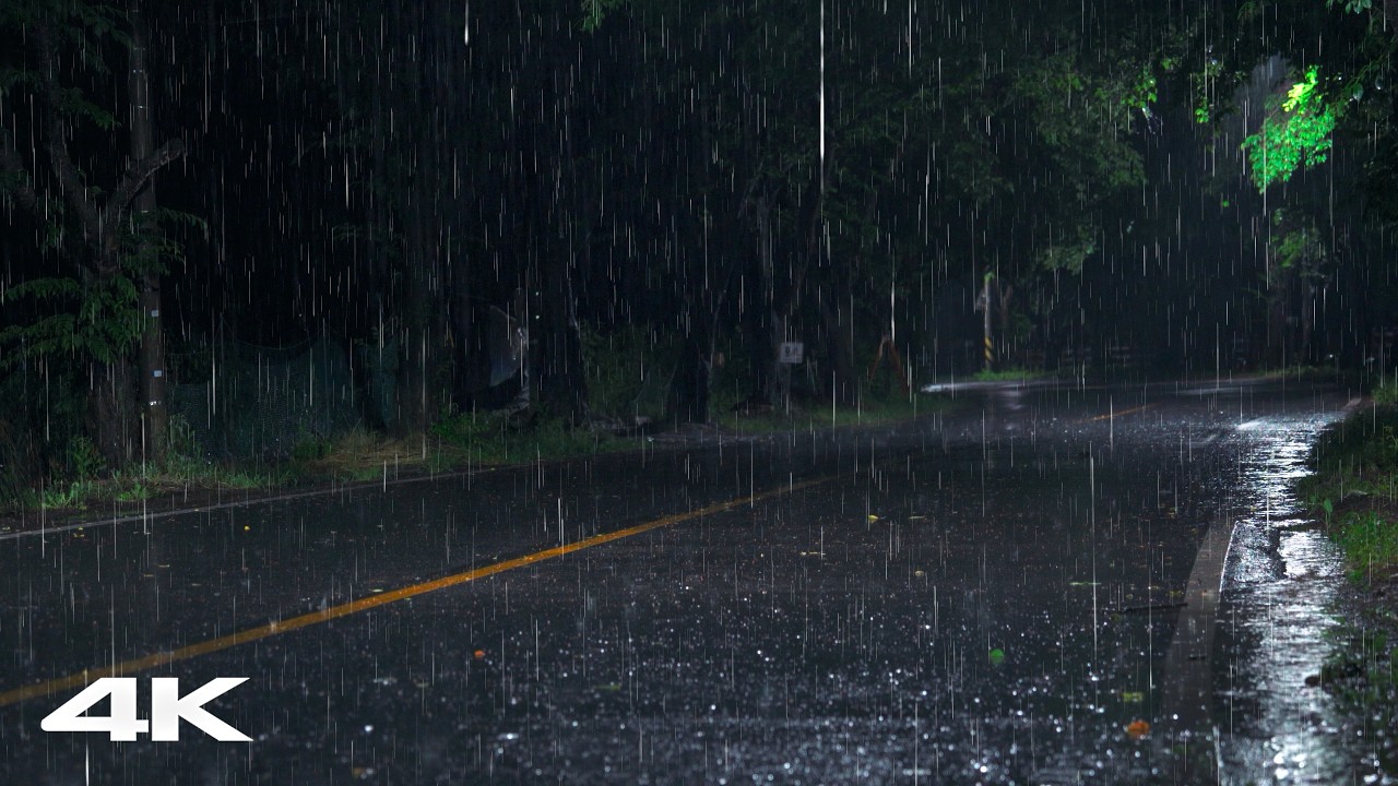 Get Over Insomnia with Heavy Rain at Night | Instant Sleep for Tired Minds | Rain Sounds White Noise