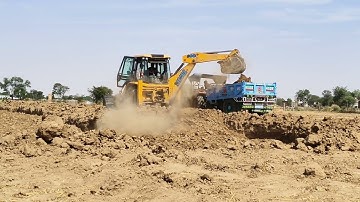 JCB 3dx Xpert loading Field Mud | Eicher 485 Tractor Mahindra 275 Di Powertrac Tractor #jcb #tractor