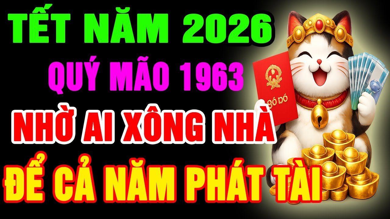 Năm 2026, Quý Mão 1963 Nên Nhờ Ai Xông Nhà Để CẢ NĂM PHÁT TÀI, VẬN MAY PHÚ QUÝ GIÀU SANG TỰ TÌM ĐẾN