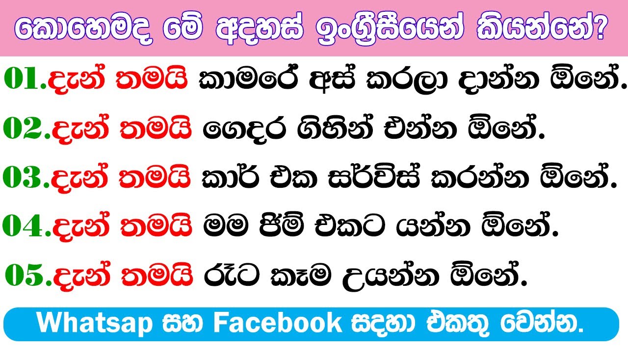 දැන් තමයි බිස්නස් එක පටන් ගන්න ඕනේ|කොහෙමද ඉංග්‍රීසීයෙන් කියන්නේ?|Spoken English in Sinhala #patterns