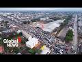 Drone footage in Thailand shows destruction after deadly floods